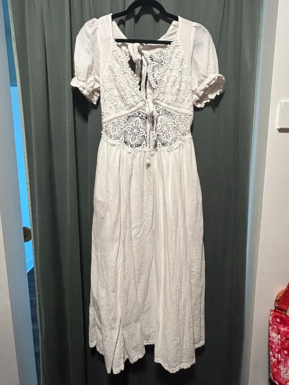 Free People White Lace Maxi Dress